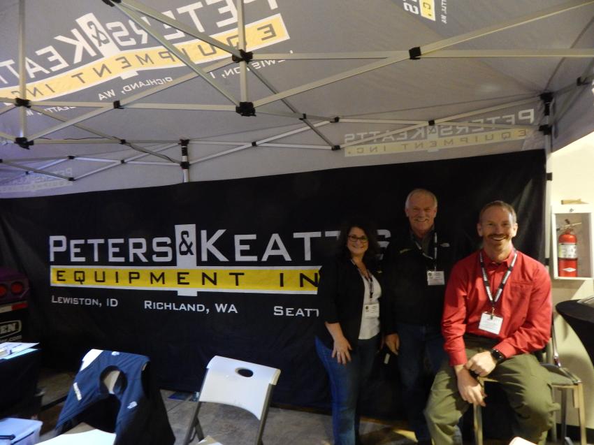 Peters & Keatts, with locations in Snohomish, Wash. and Lewiston, Idaho, as well as Richland Wash., had the executive staff on hand with (L-R) Office Manager Carol Luther, Territory Manager Scott Bride and Co-Owner Larry Keatts. Peters & Keatts has kept its focus on treating customers and employees as family. So whether you are looking to buy or just rent, come see Peters & Keatts and ‘Discover the Difference.’
