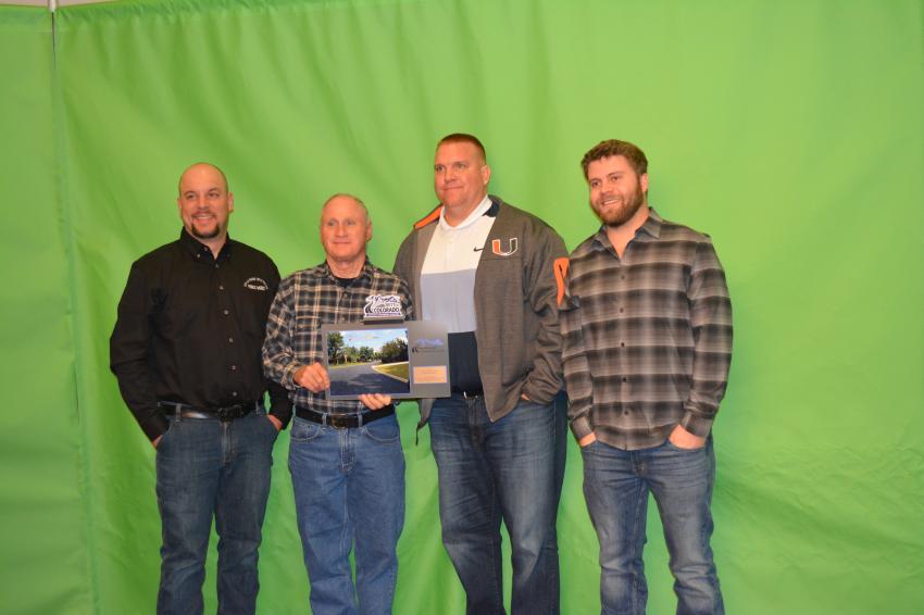 In the Surface Treatment category, Vance Brothers took home the award for work performed in the city of Cherry Hills. (L-R): Cherry Hill’s Jeremy Clayton and Ralph Mason are pictured with Vance Brothers’ Heath Russo and Cody Vance.