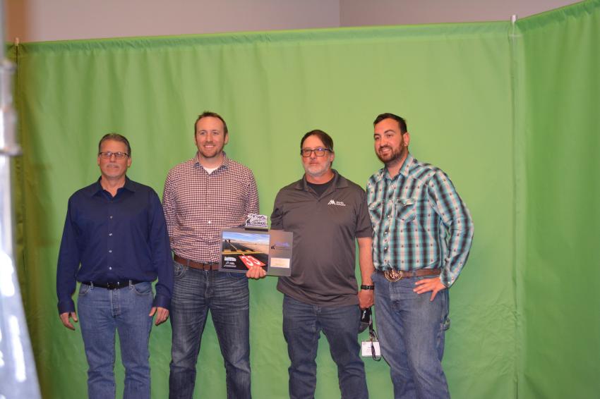 In the Airport category, Martin Marietta and Jviation were recognized for construction and engineering work, respectively, at Meadow Lake Airport near Colorado Springs. (L-R): Jeremy Packer and Jon Weeks of Jviation along with Nathan Ross and David Buzney of Martin Marietta.