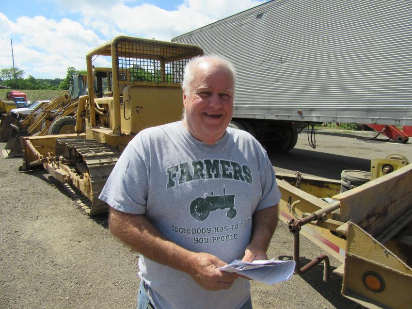 Mike Wierzbicki was on hand at the auction looking for equipment bargains.
