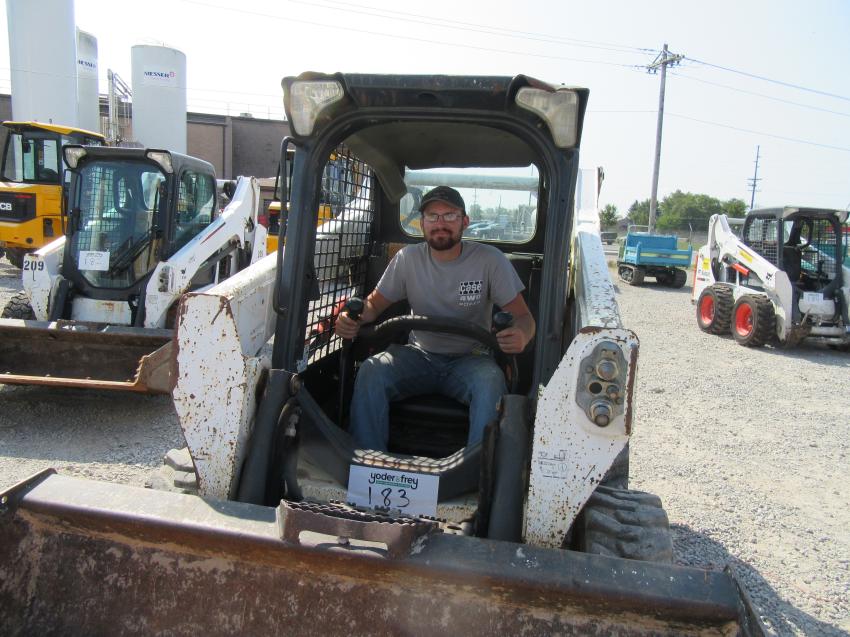 R&R Equipment Sales’ Roy Hasselbach was pleased to have placed the winning bid on this Bobcat S530 skid steer.
