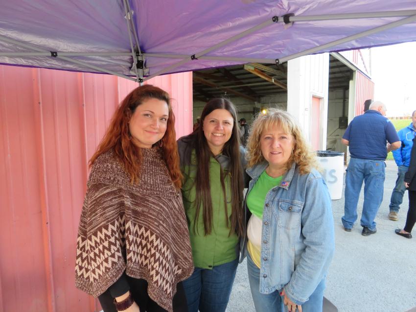 (L-R): CAWGC staff members Karri Lane, Jennifer Stapleton and Linda Slabaugh welcome members to the Oktoberfest.

