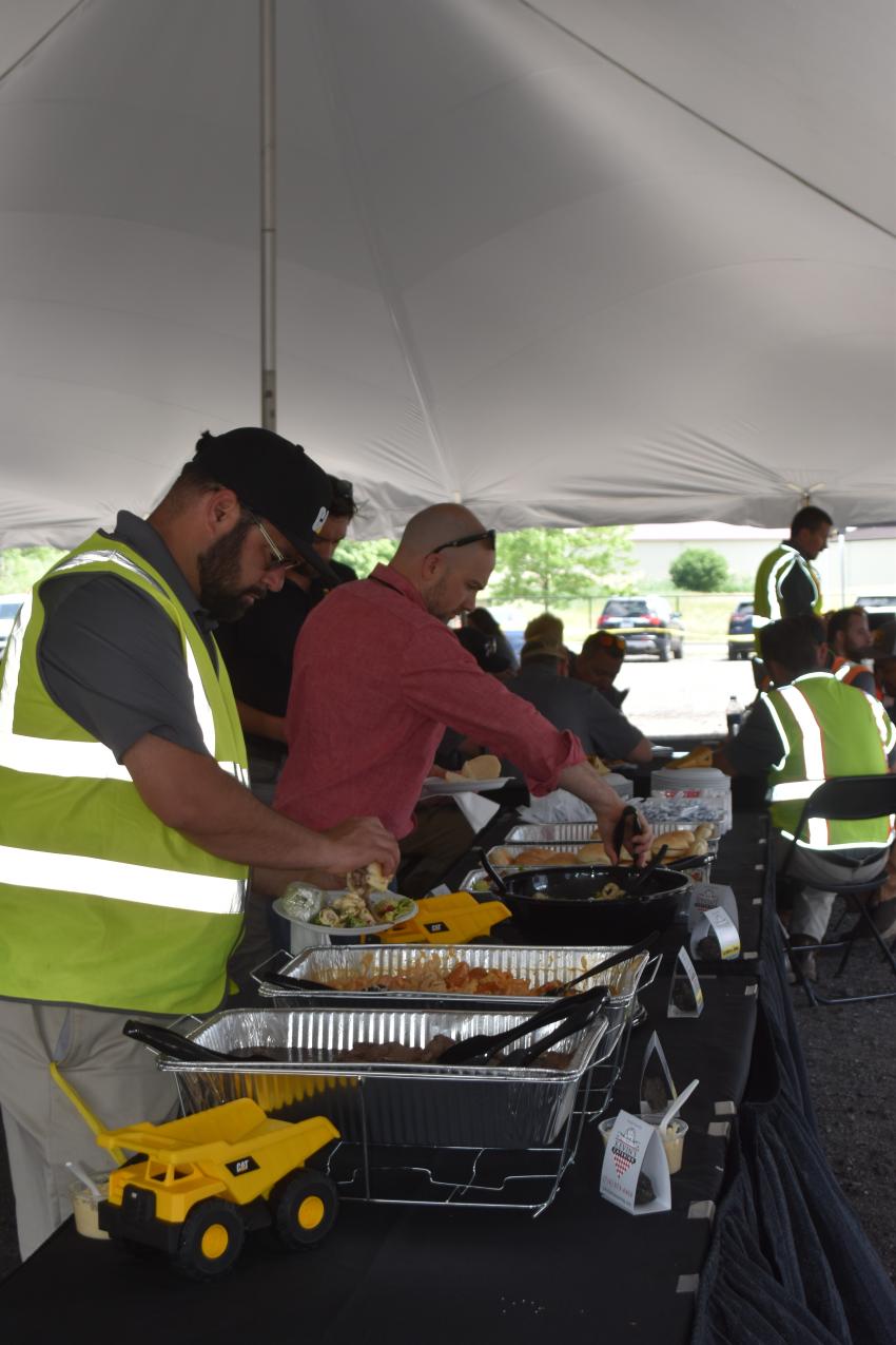 Guests of the Milton CAT grand opening enjoyed a hot lunch and cold beverage. (CEG photo)