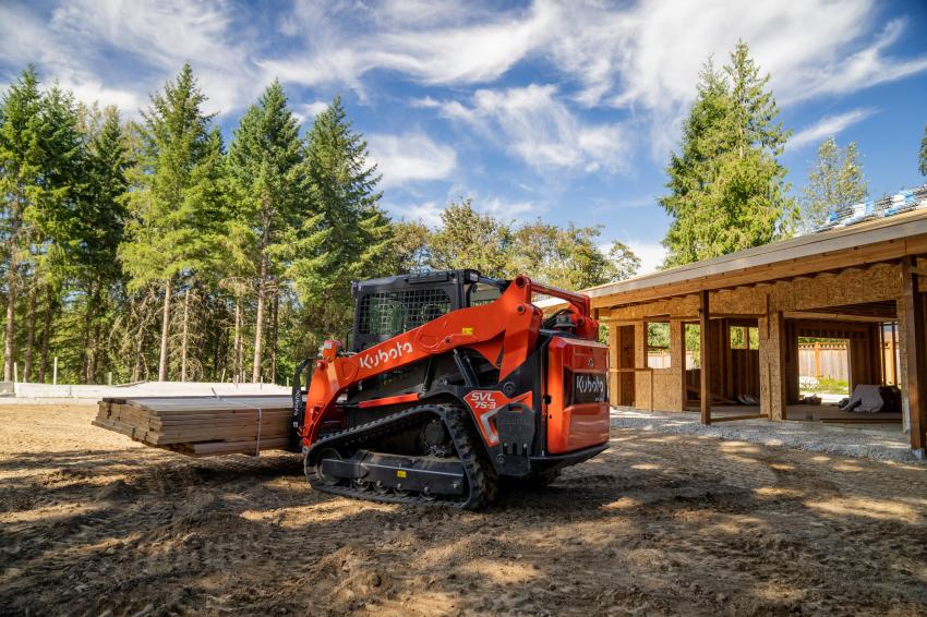 Kubota’s SVL75-3 compact track loader will feature keyless start, a 7-in. touchscreen monitor, easy to access HVAC controls and improved cab for visibility.