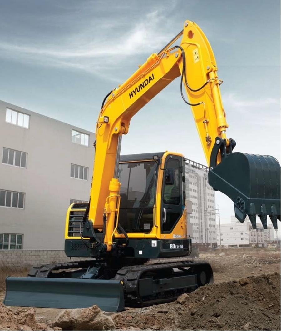Enhanced reliability features on the 9A series compact excavators include bushings designed for long-life lube intervals, wear-resistant and noise-reducing polymer shims, and integrated preheating systems, which extend service intervals and reduce machine