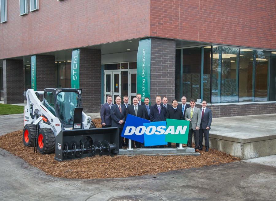 Bobcat Company and Doosan executive team joined North Dakota State University (NDSU) to dedicate its new STEM Classroom and Lab Building, which will support studies in science, technology, engineering and math.