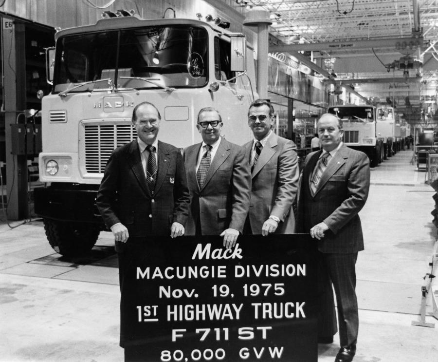Mack Trucks is celebrating the 40th anniversary of the Mack Lehigh Valley Operations manufacturing facility located in Lower Macungie Township, Pa. The first highway truck assembled at the plant, a Mack F711ST model, rolled off the production line on Nov.