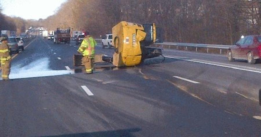 The highway's northbound lanes are closed between Exit 14 in Nanuet and 14A in Chestnut Ridge.