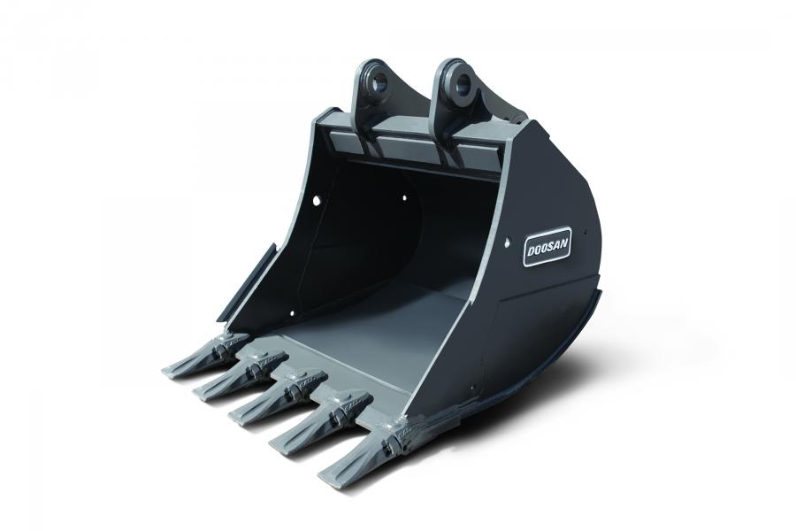Doosan severe-duty buckets are approved for use with Doosan DX140LC-5 through DX530LC-5 crawler excavators. They are available in a pin-on or wedge-lock style.