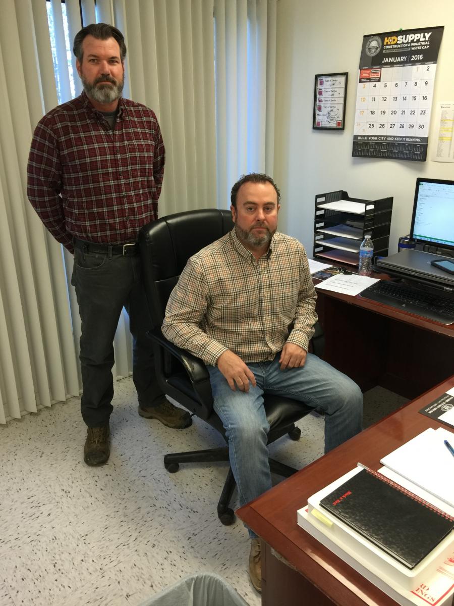 Steve Brumbelow (L), and Wayne Ramsey, Blythe’s construction manager.