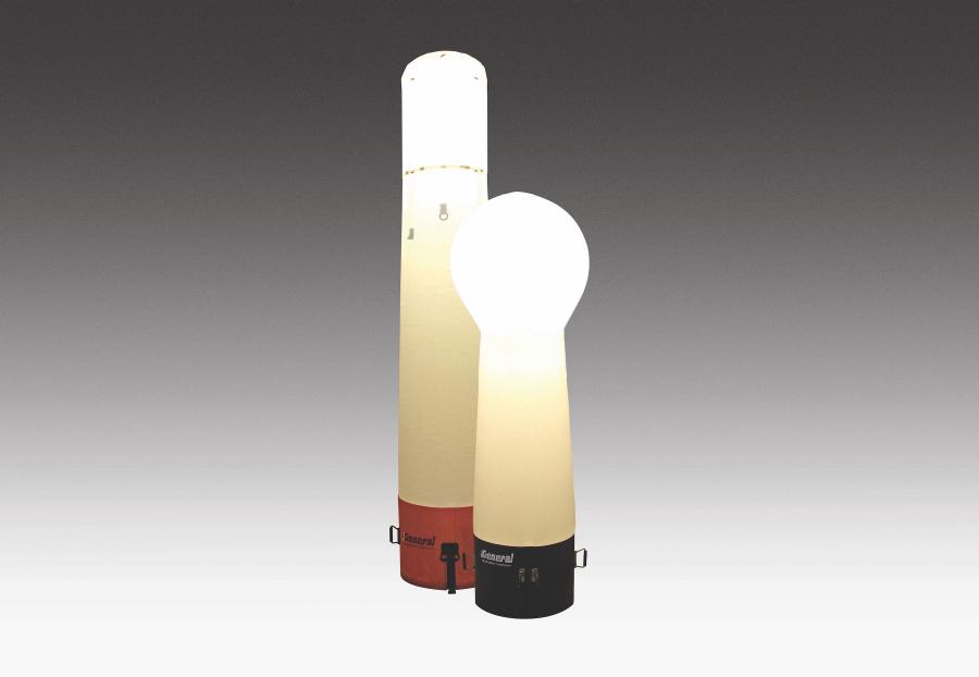 The Tower Light is an inflatable, temporary lighting solution designed for use in lighting both large and confined areas.