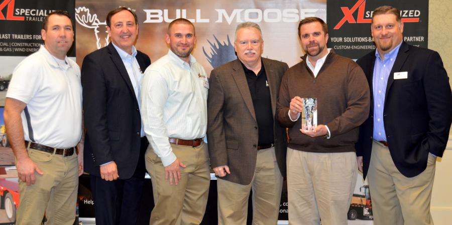 Pictured from left to right: Hale's Marc Staley (Sales Representative), XL's Steve Fairbanks (President and CEO), XL's Garet Earles (Regional Sales Manager), Hale’s Bill Fryer (VP of Sales), Hale's Barry Hale Jr. (General Manager), and XL’s Rodney Crim (VP of Sales), as XL presents Hale with its 2015 Dealer of the Year award.