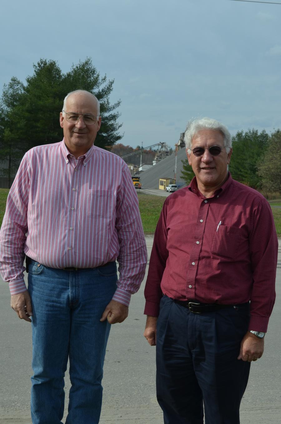 Mark Charbonneau (L), co-owner of Continental Paving, had a decades-long working relationship with Doug Baker.