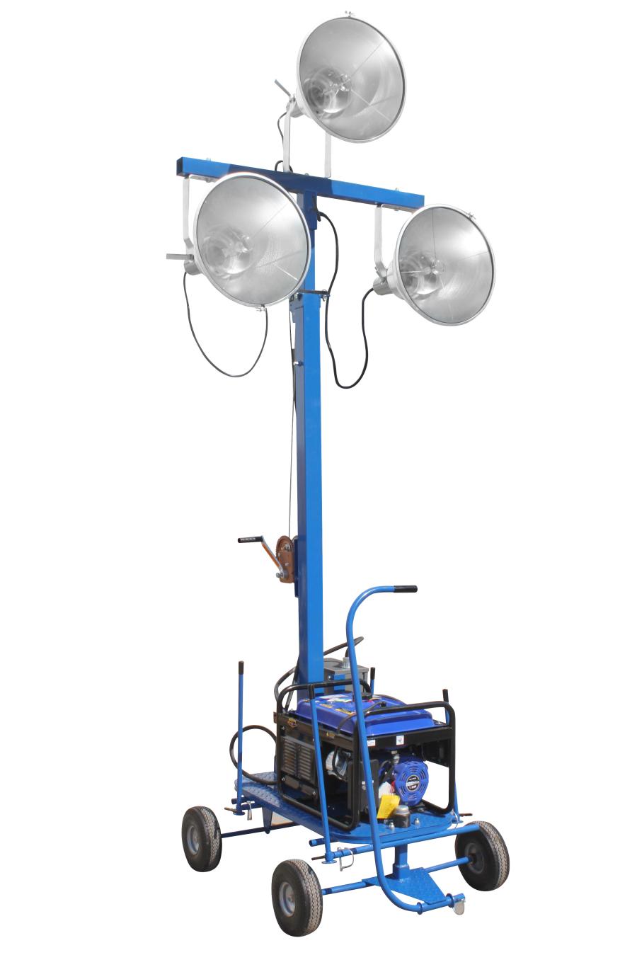 The WAL-ML-3XM-3G mini light tower from Larson Electronics is practical for operators who need a fully portable yet easy to operate light system capable of illuminating large areas.