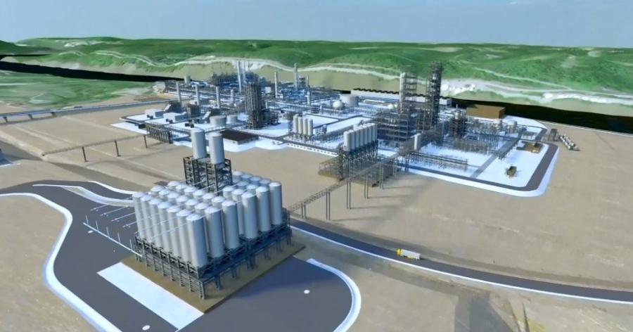 Image courtesy of Shell.  An artist's rendering of the proposed plant.