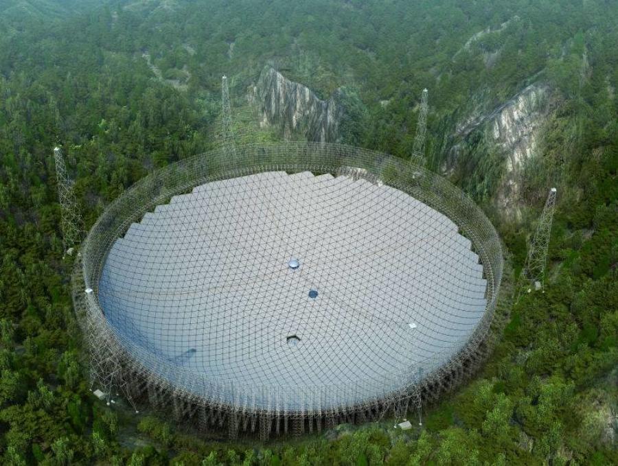 The website Popular Science is reporting that five years, $180 million, and 500 meters after starting, the Chinese Academy of Sciences put the final panel into place on its massive radio telescope this weekend.