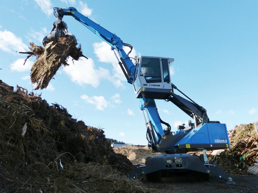 The new Fuchs MHL320 F material handler boasts a compact yet powerful design.