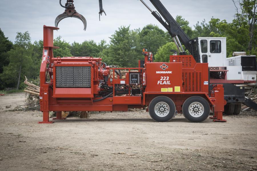 The 223 flail is designed to work in conjunction with chippers like the Morbark 23 Chiparvestor, the 40/36 whole tree drum chipper or similar machines.