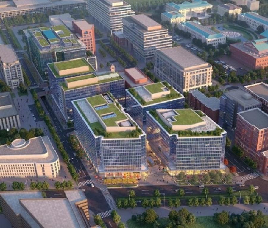 The mixed-use Capitol Crossing development is transforming a seven-acre site into a distinctive cityscape that will reunite the District’s East End and Capitol Hill neighborhoods.