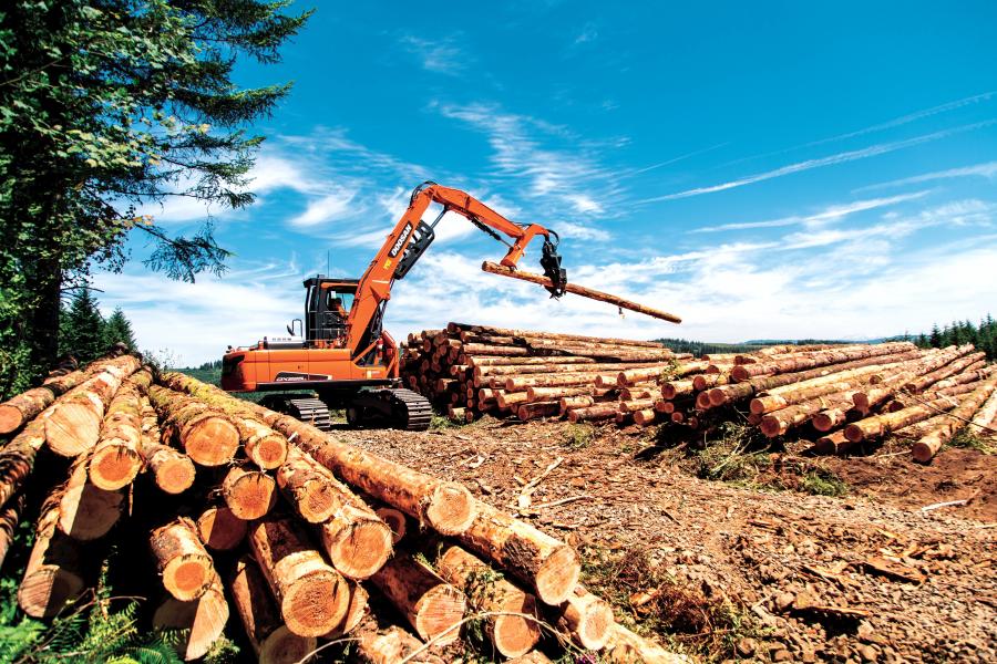 Doosan DX225LL-5 log loaders are built with heavy-duty thick steel doors and panels to guard components and maximize uptime protection.