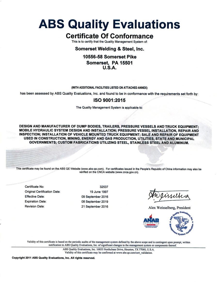 J&J was one of the first truck body manufacturers in the U.S. to receive its ISO 9001 certification in 1997, and since then, has continued to improve processes and procedures with the mission of developing a culture of customer satisfaction.