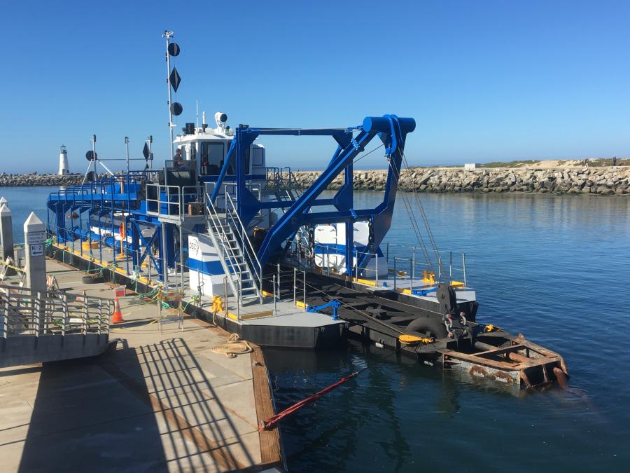 A new dredge from DSC Dredge LLC — the “Twin Lakes” — was delivered to the Santa Cruz Harbor in June.