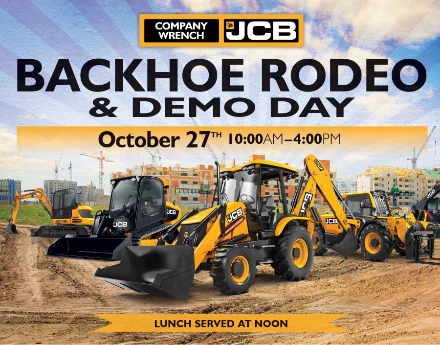 Attendees will see demonstrations of JCB's current product lineup, including track loaders, skid steers and excavators, and will have the chance to operate the machines.