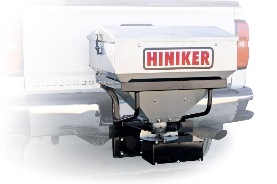 Hiniker's brushed-finish 304 stainless steel hoppers are available in 6 and 10 cu. ft. (.17 and .28 cu m) capacities.