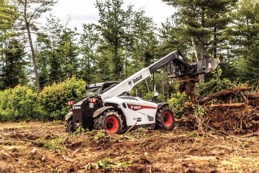 Bobcat’s V519 VersaHANDLER telescopic tool carrier is for applications that require a compact machine featuring a two-stage boom with a reach of more than 10 ft. (3 m) and a lift height of 19 ft. (5.8 m), and the ability to lift up to 5,500 lbs. (2,495 kg).