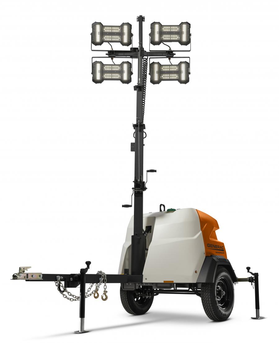 The MLT6SMD LED light tower is a 6kW unit powered by a Tier 4 ultra-fuel-efficient ECOSpeed engine that operates in multiple speeds.