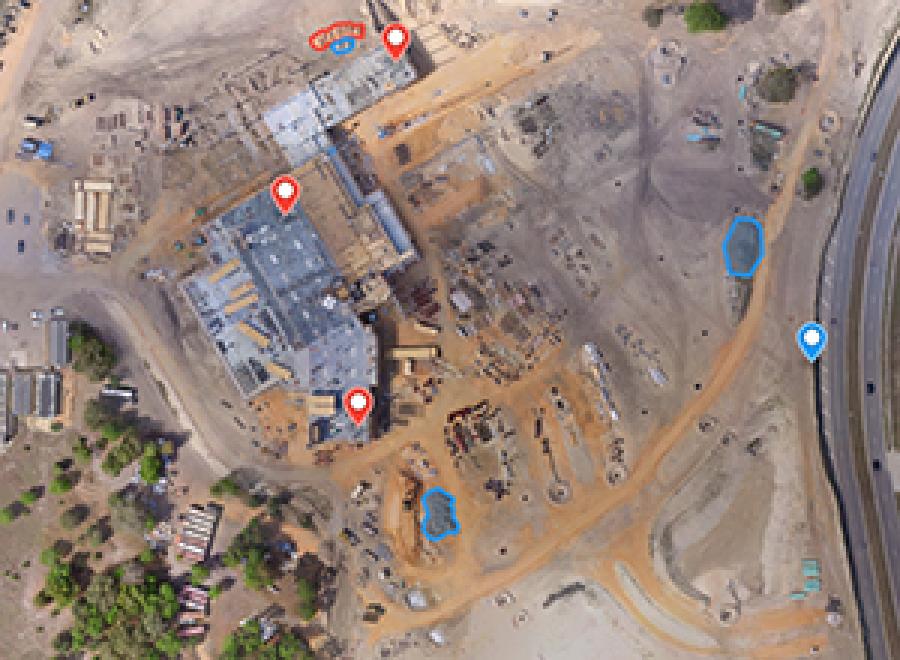 Image collected by drone of hospital project in Apopka, Florida.