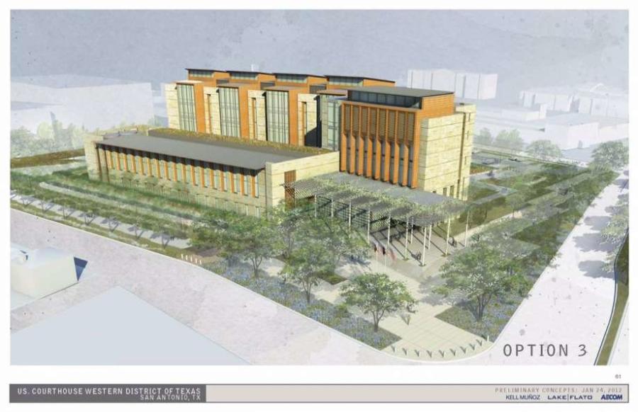 The new federal courthouse will provide the Judiciary with a newly constructed 305,000 gross sq. ft. (28,335 sq m) facility.via http://url.ie/11ngb