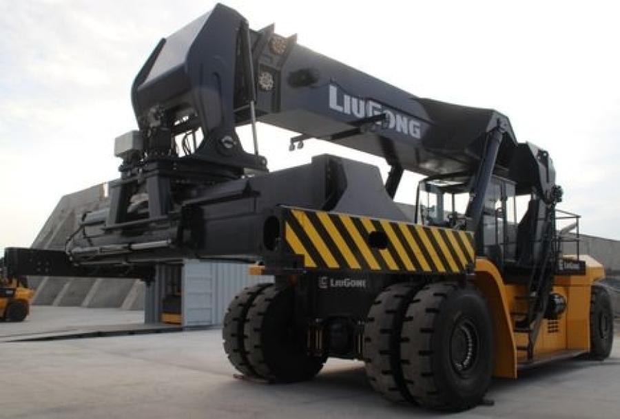 The CLG2450 reach stacker by Liugong.