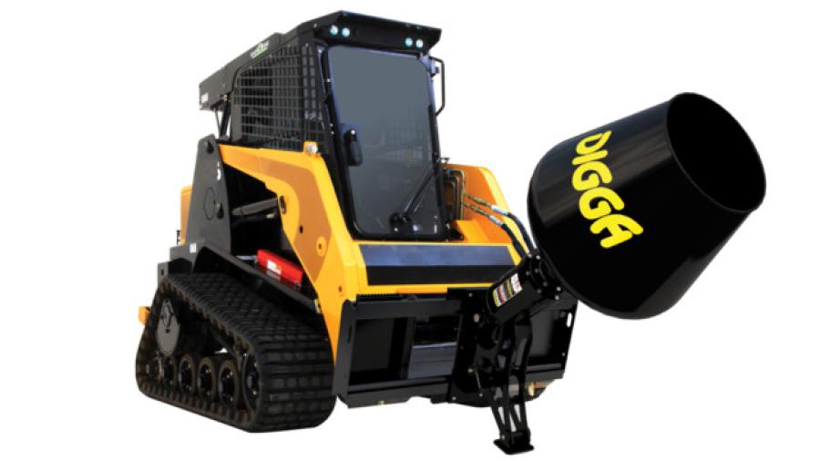 Digga’s cement mixer will attach quickly and easily to Digga’s current line of auger drives and is capable of attaching to skid steer loaders, front-end loaders and telehandlers.
