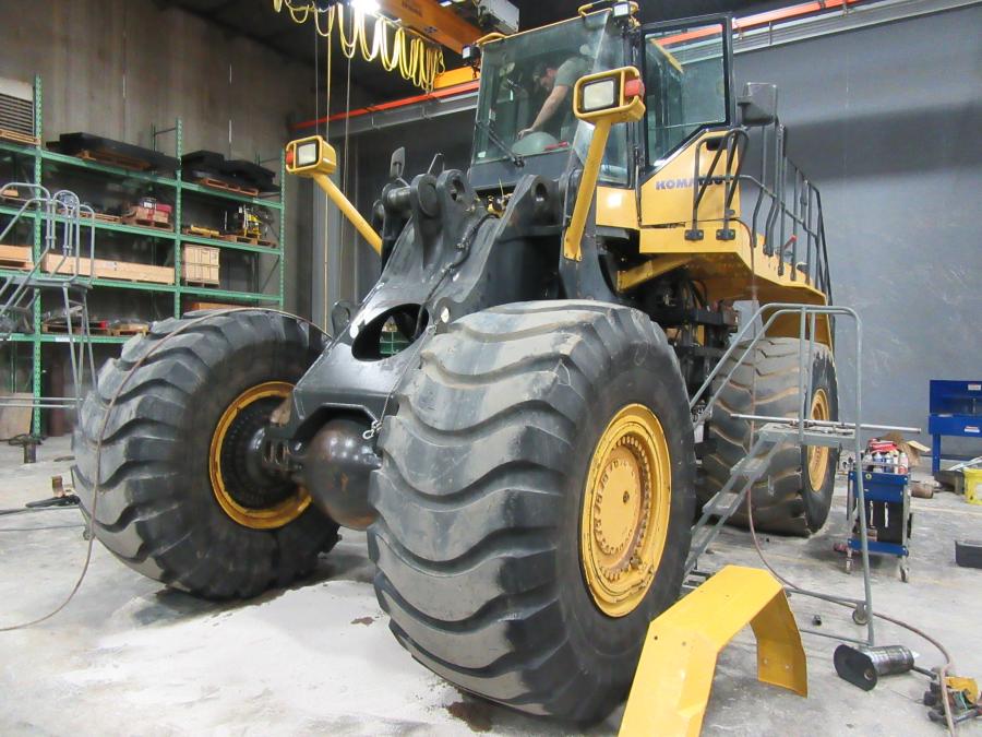 This Komatsu WA600-6 wheel loader is in the process of a complete teardown.