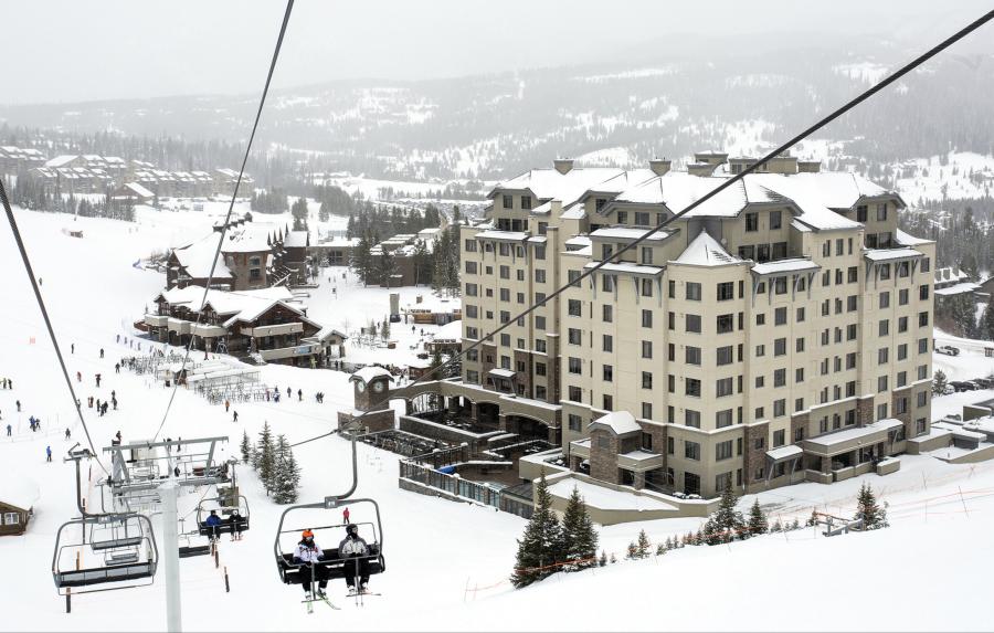 A view from the slopes of the Big Sky Resort in Montana, which is about 20 miles from the west entrance of Yellowstone National Park. The area is the midst of a building boom, with an estimated $1 billion in development over the next decade. (JANIE OSBORNE/NYT)