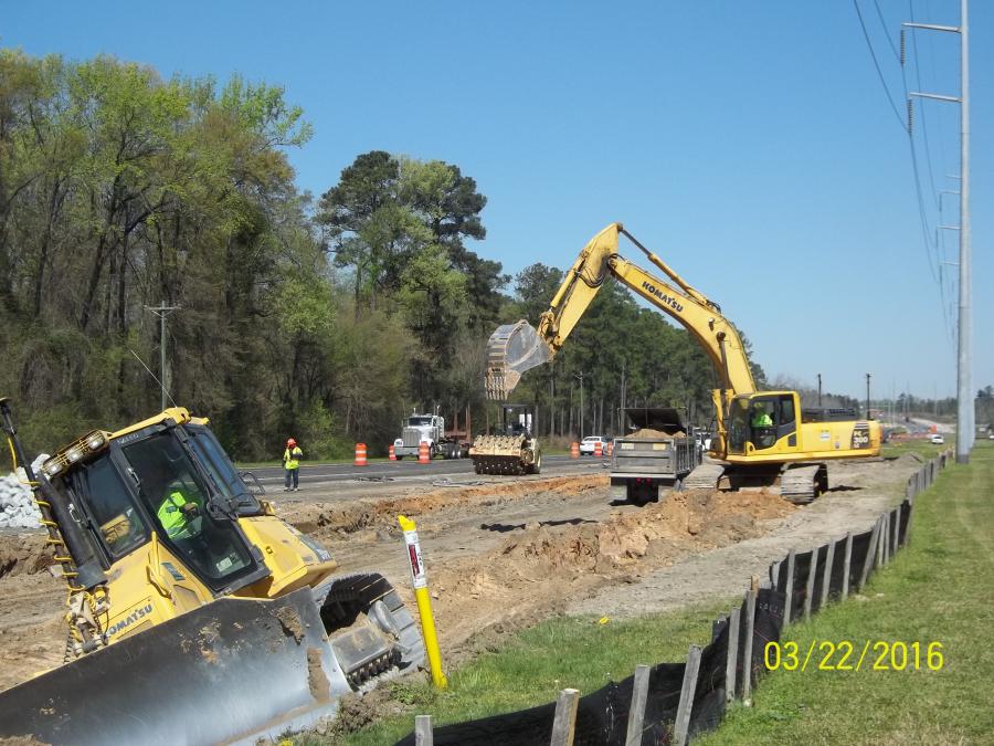 Reeves Construction photo
The ongoing construction covers Mike Padgett Highway widening and reconstruction beginning at Bennock Mill Road and extending to Old Waynesboro Road.