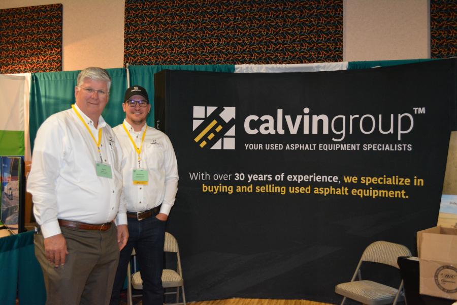 Mark (L) and Matthew Pentz of The Calvin Group returned to Denver from the Florida auctions just in time to present their company, which exclusively specializes in buying and selling asphalt paving equipment.