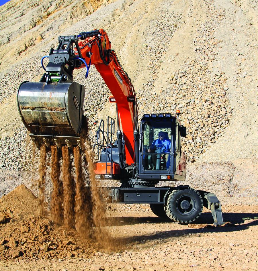 When paired with an excavator, a power tilting coupler can be angled 90 degrees left or right for up to 180 degrees of flexibility.
