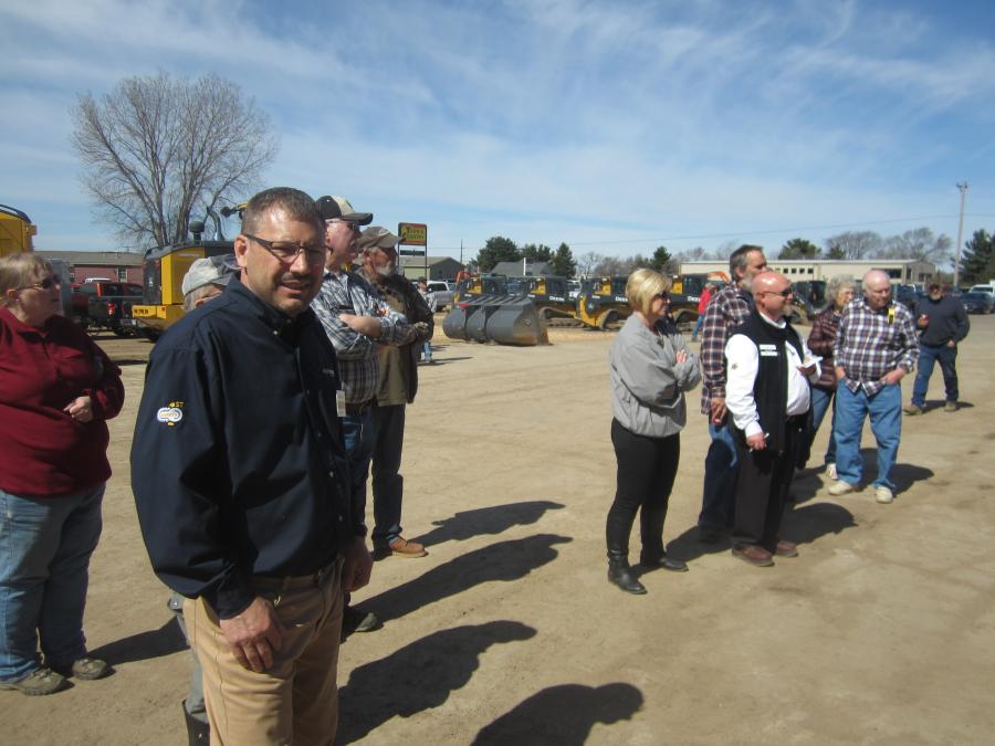 Rod Stallard, general manager Nortrax, welcomes customers to the annual open house in Chippewa Falls, Wis.