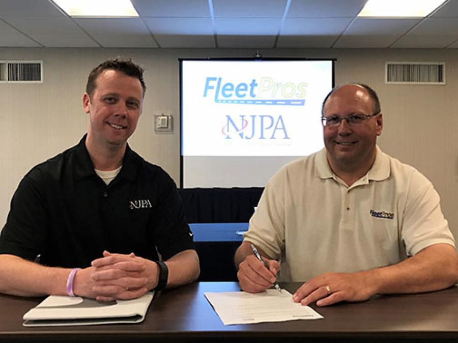 Scott Carr (L), NJPA contract administrator, and Wayne Corum, chairman of Fleet Pros’ National Board.