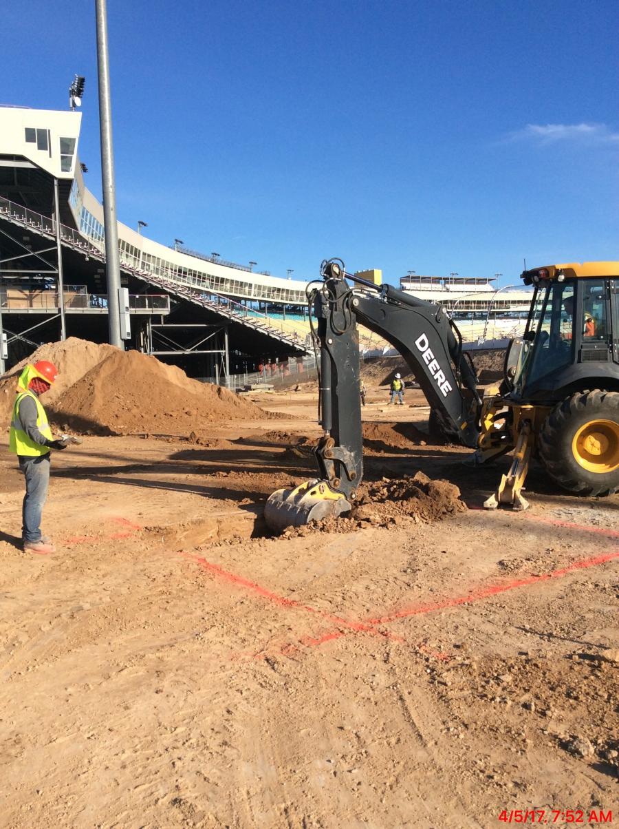 Construction on the Phoenix International Raceway modernization project began in early 2017.