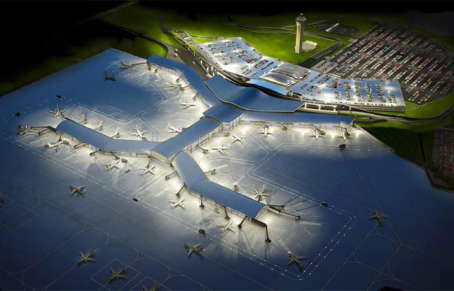 Artist rendering of the proposed Kansas City International airport.