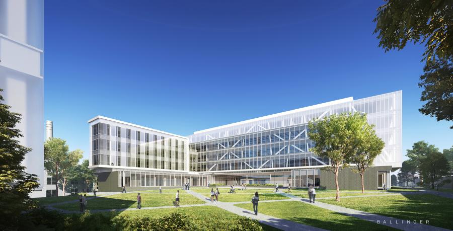 An architectural rendering of the future URI College of Engineering complex.
(Ballinger of Philadelphia photo)