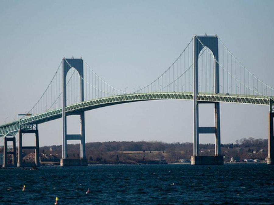 The first sequence of the deck repair project on the Newport Pell Bridge was completed.
(Newport Patch photo)