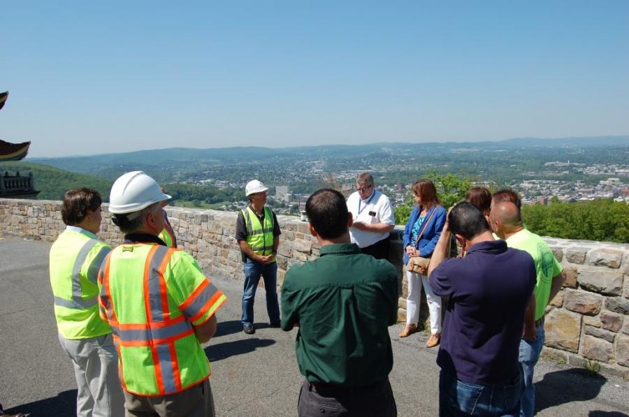 Schlouch Incorporated meets with township and city officials to discuss the Skyline Drive Improvements project. The project was made possible through grants awarded to the city of Reading, Alsace Township and Lower Alsace Township.
