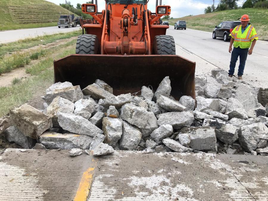 Colorado Department of Transportation maintenance crews have had to conduct emergency repair work on CO 83 between Belleview and Stroh Road to clean-up broken concrete.