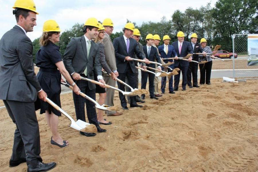 The groundbreaking featuring company officials and government leaders ushers in what will be the beginning of actual building construction on July 26.