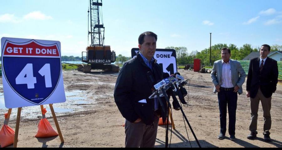 Gov. Walker attempted to broker a compromise, calling for a $200 million reduction in borrowing and more federal money to keep major interstate projects in southeast Wisconsin on track.
(walker.wi.gov photo)