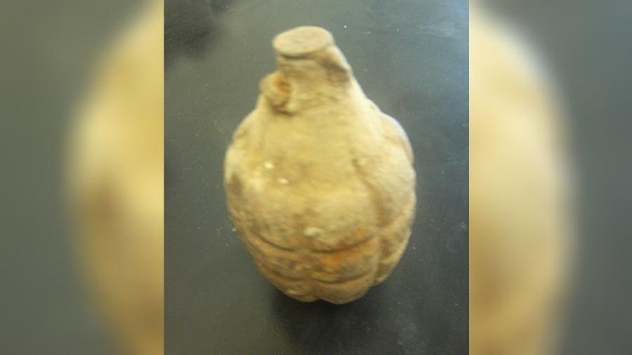 The grenade was put in an explosives-safe container and taken to the Navajo Army Depot, where it was scheduled to be destroyed. (Photo Credit: Coconino County Sheriff's Department)